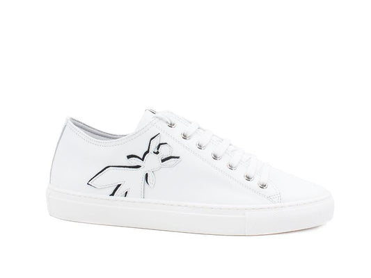 PATRIZIA PEPE Sneaker Pelle Logo White 2VA147-A3KW - Sandrini Calzature e Abbigliamento