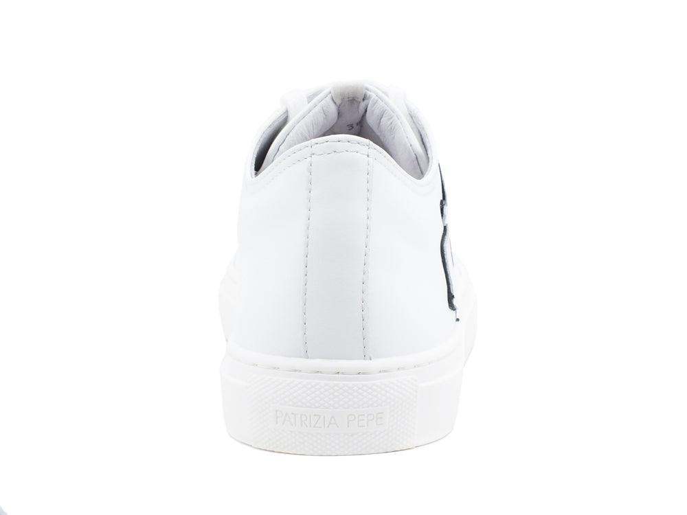PATRIZIA PEPE Sneaker Pelle Logo White 2VA147-A3KW - Sandrini Calzature e Abbigliamento