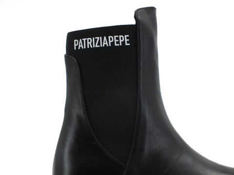 PATRIZIA PEPE Stivaletto Carrarmato Black White 2V9814-A3KW - Sandrini Calzature e Abbigliamento