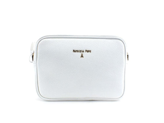 PATRIZIA PEPE Tracolla Borsa Zip Logo Bianco CB8985L001-W146 - Sandrini Calzature e Abbigliamento
