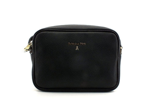 PATRIZIA PEPE Tracolla Borsa Zip Logo Nero CB8985L001-K103 - Sandrini Calzature e Abbigliamento