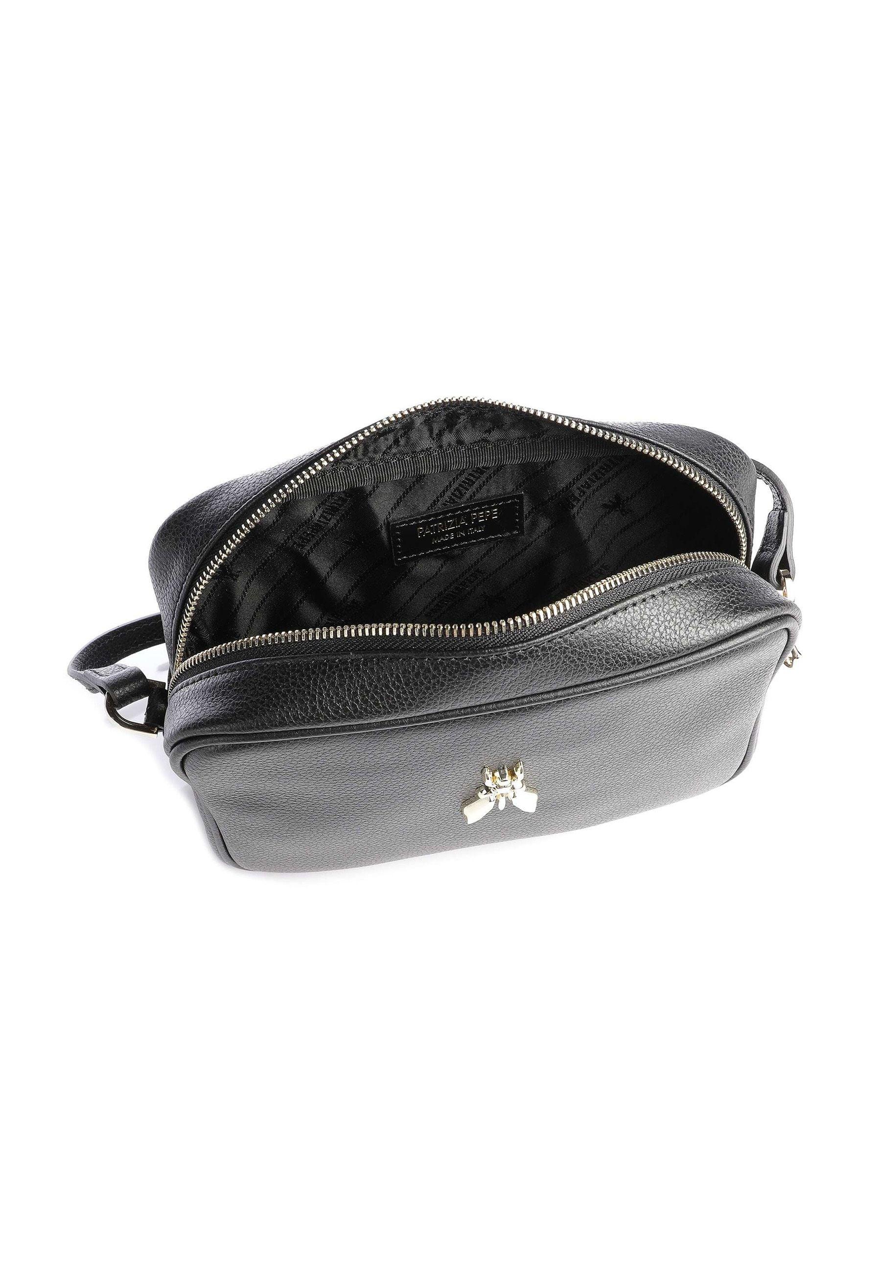 PATRIZIA PEPE Tracolla Crossbody Black Light Gold 8B0101-L001 - Sandrini Calzature e Abbigliamento