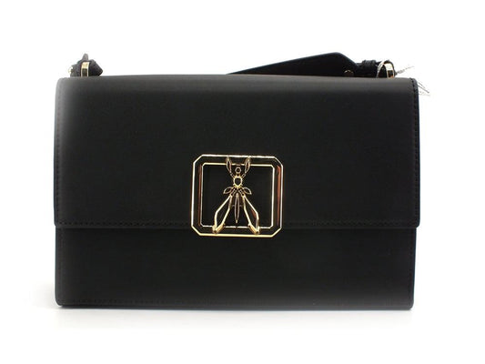 PATRIZIA PEPE Tracolla Pelle Logo Black Gold 2VA149-A8W9G - Sandrini Calzature e Abbigliamento