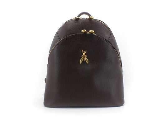 PATRIZIA PEPE Zaino Backpack Pelle Logo Ebony 2VA056-A4U8G - Sandrini Calzature e Abbigliamento