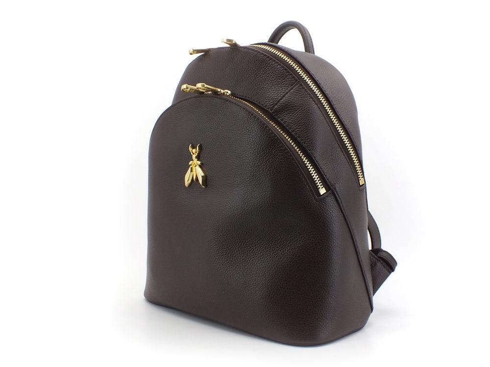 PATRIZIA PEPE Zaino Backpack Pelle Logo Ebony 2VA056-A4U8G - Sandrini Calzature e Abbigliamento