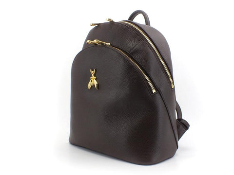 PATRIZIA PEPE Zaino Backpack Pelle Logo Ebony 2VA056-A4U8G - Sandrini Calzature e Abbigliamento
