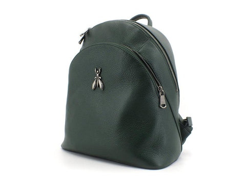PATRIZIA PEPE Zaino Backpack Pelle Logo Green 2VA056-A4U8W - Sandrini Calzature e Abbigliamento