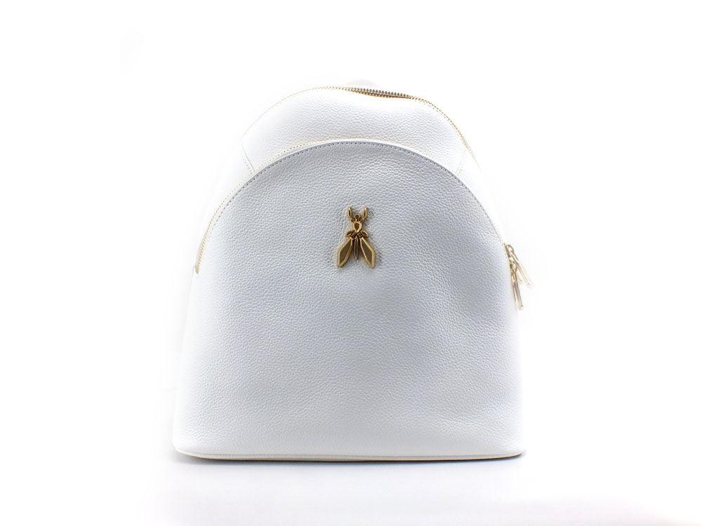 PATRIZIA PEPE Zaino Backpack Zip Ape Bianco White CB0056L001-W146 - Sandrini Calzature e Abbigliamento