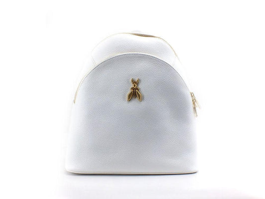 PATRIZIA PEPE Zaino Backpack Zip Ape Bianco White CB0056L001-W146 - Sandrini Calzature e Abbigliamento