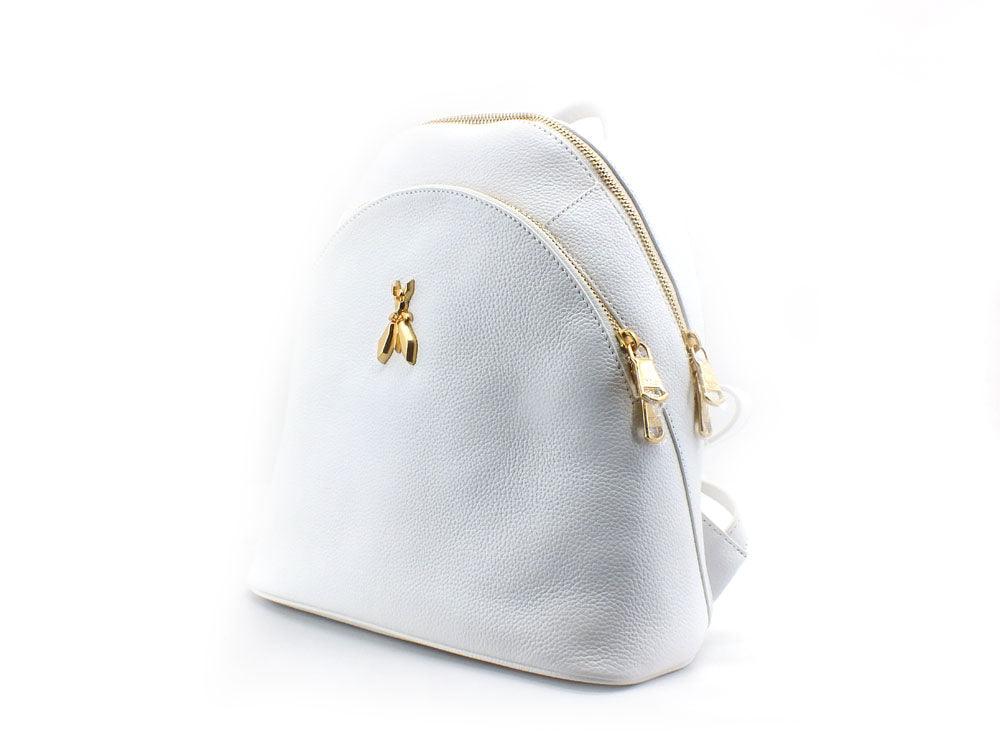 PATRIZIA PEPE Zaino Backpack Zip Ape Bianco White CB0056L001-W146 - Sandrini Calzature e Abbigliamento