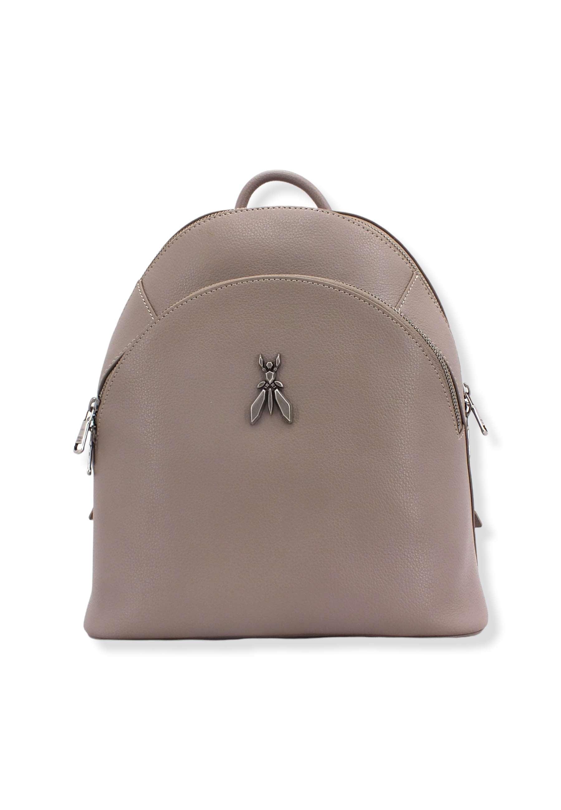 PATRIZIA PEPE Zaino Backpack Zip Logo Ape Marrone Dark Tatami CB0056-L001 - Sandrini Calzature e Abbigliamento