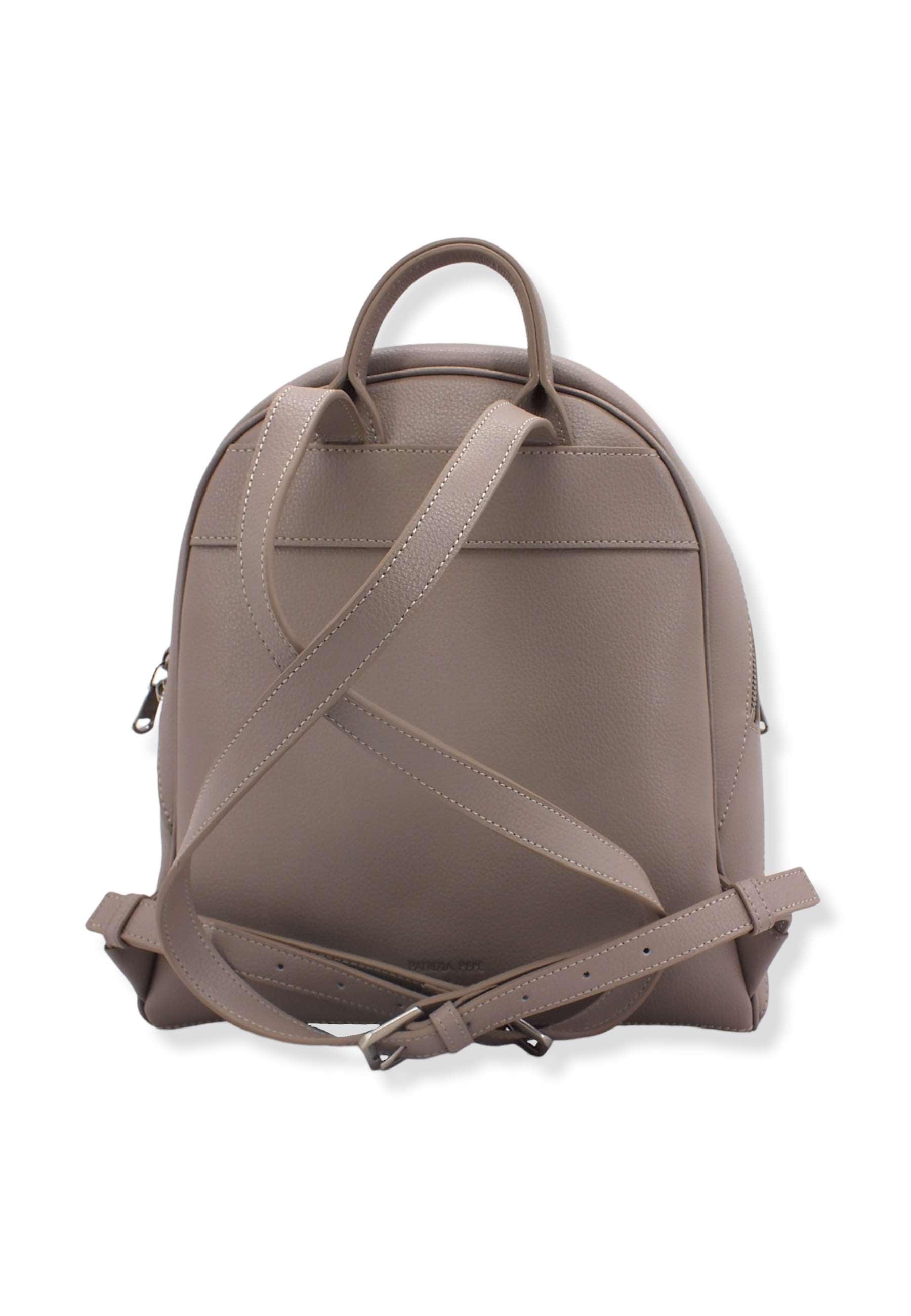 PATRIZIA PEPE Zaino Backpack Zip Logo Ape Marrone Dark Tatami CB0056-L001 - Sandrini Calzature e Abbigliamento