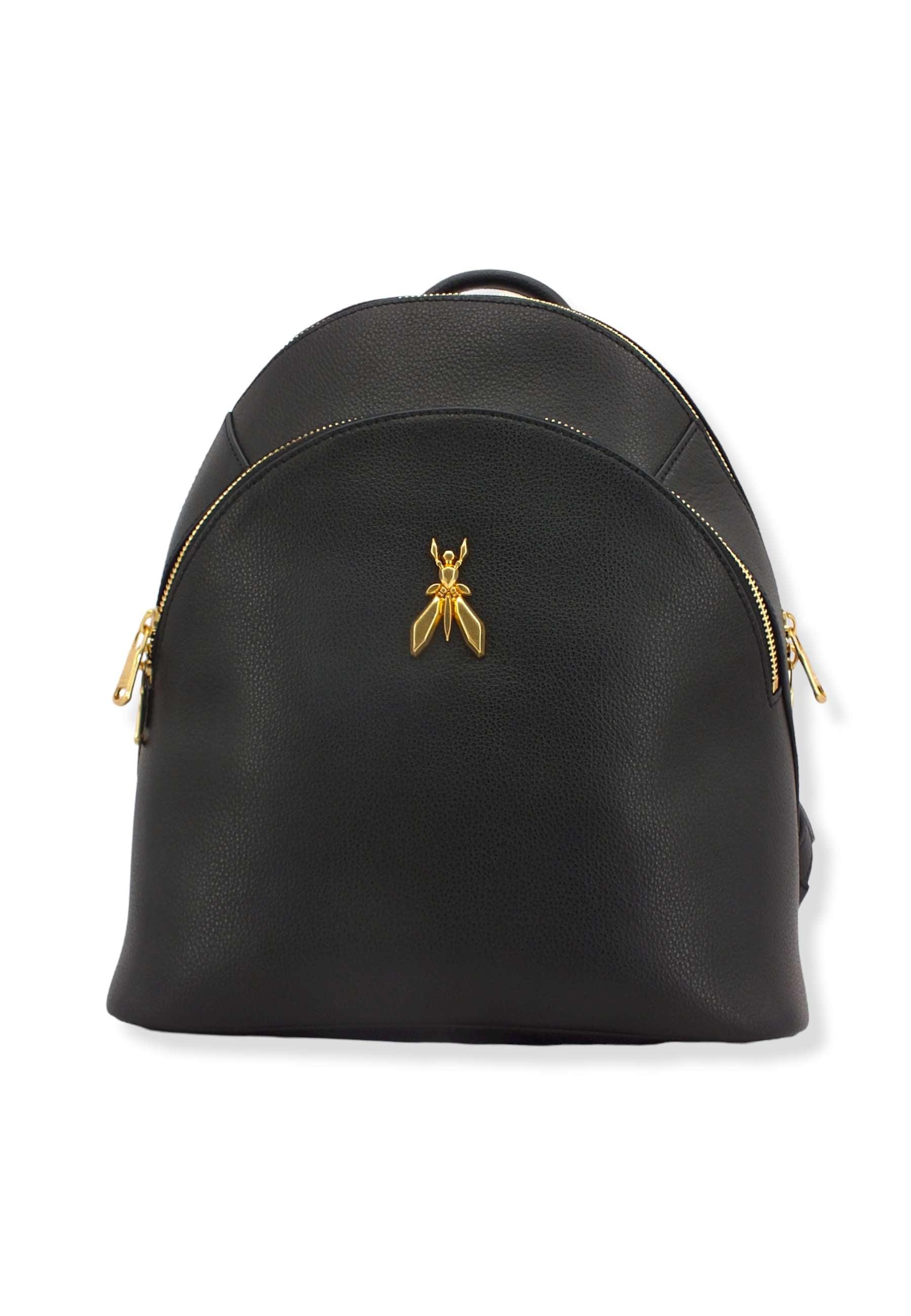 PATRIZIA PEPE Zaino Backpack Zip Logo Ape Nero CB0056-L001 - Sandrini Calzature e Abbigliamento