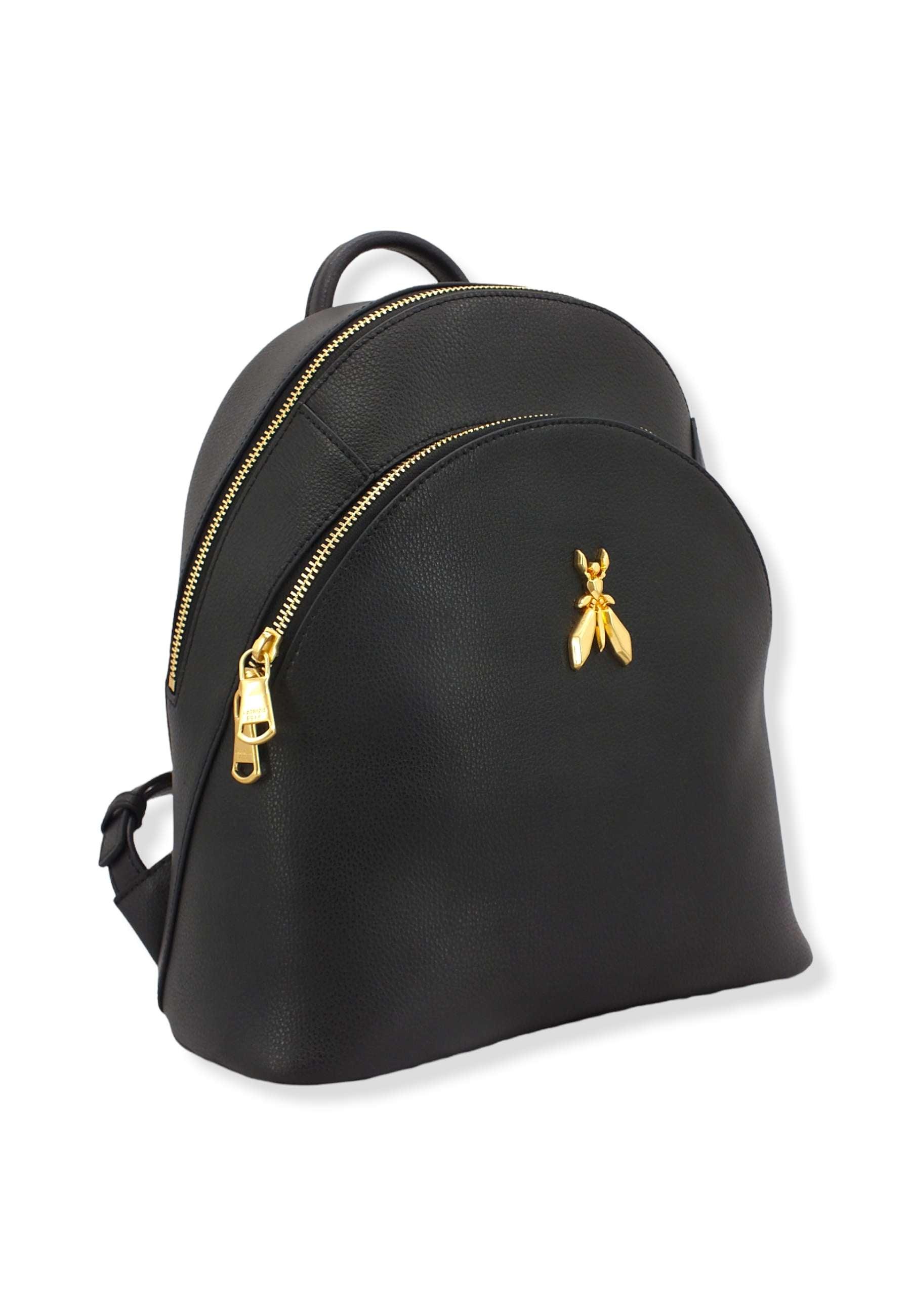 PATRIZIA PEPE Zaino Backpack Zip Logo Ape Nero CB0056-L001 - Sandrini Calzature e Abbigliamento
