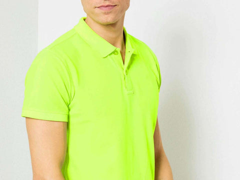 PETROL T-Shirt Polo Giallo Fluo M-1000-POL900 - Sandrini Calzature e Abbigliamento