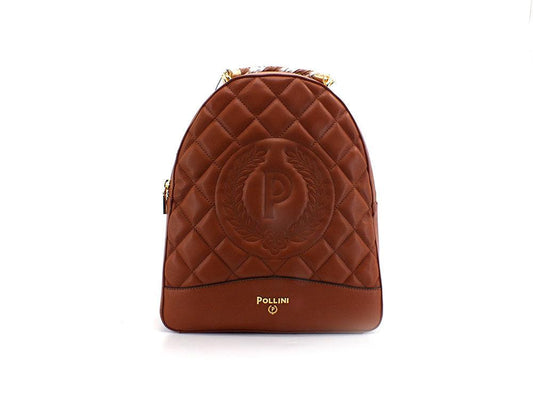 POLLINI Backpack Zaino Logo Catena Marrone Terra SC4557PP0ESB0200 - Sandrini Calzature e Abbigliamento
