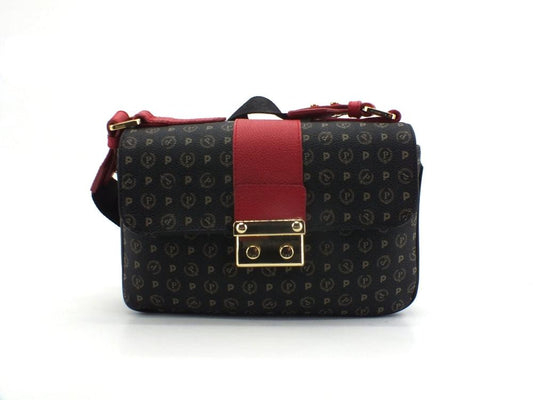 POLLINI Borsa Baguette Heritage Loghi Nero Rosso TE8452PP0BQ1100B - Sandrini Calzature e Abbigliamento