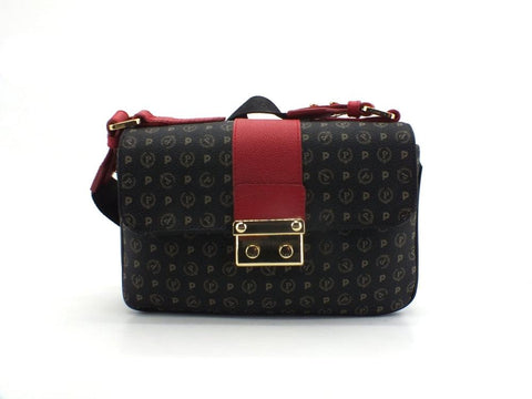 POLLINI Borsa Baguette Heritage Loghi Nero Rosso TE8452PP0BQ1100B - Sandrini Calzature e Abbigliamento