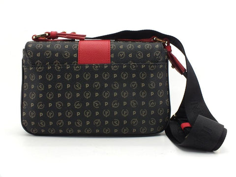 POLLINI Borsa Baguette Heritage Loghi Nero Rosso TE8452PP0BQ1100B - Sandrini Calzature e Abbigliamento