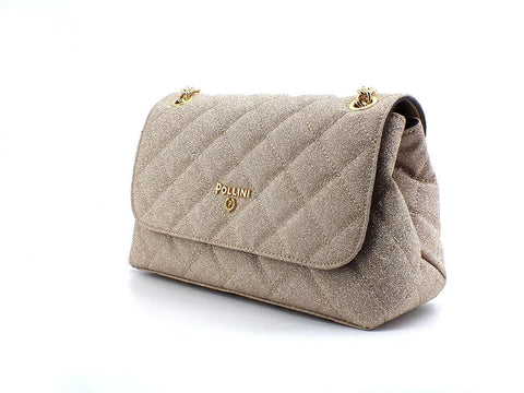 POLLINI Borsa Crossbody Flap Logo Gold Oro SC4501PP0ESE190A - Sandrini Calzature e Abbigliamento