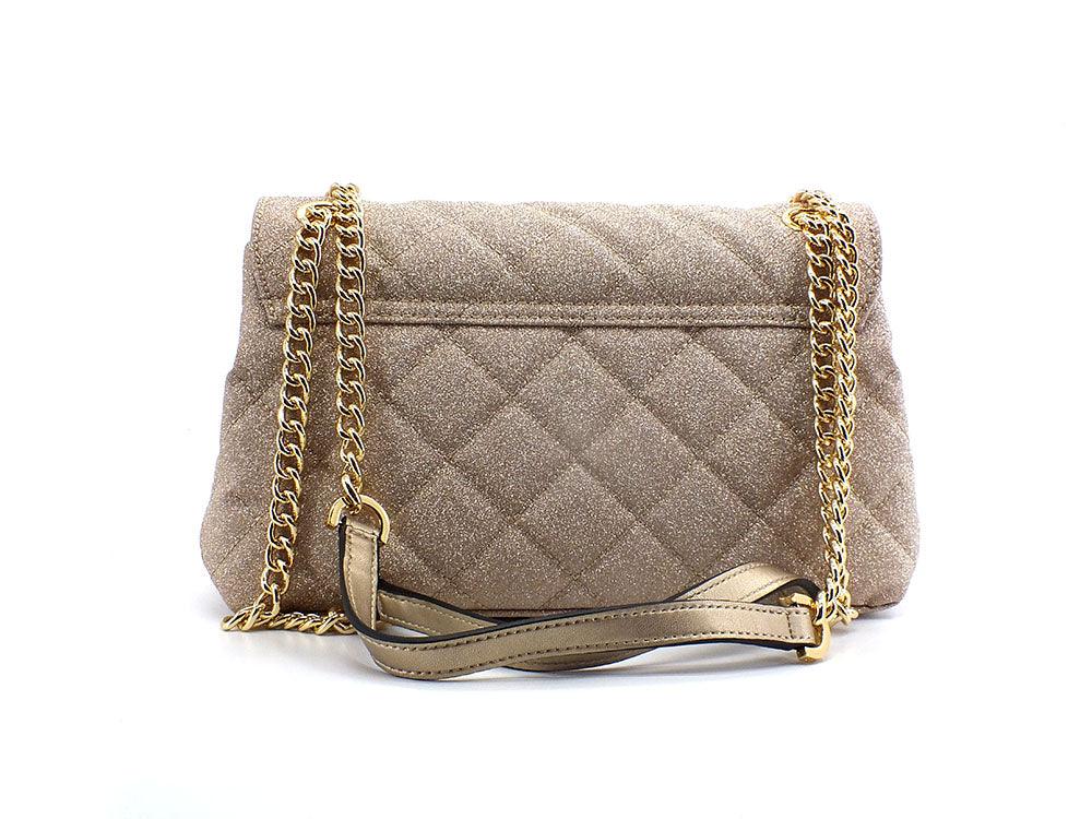 POLLINI Borsa Crossbody Flap Logo Gold Oro SC4501PP0ESE190A - Sandrini Calzature e Abbigliamento
