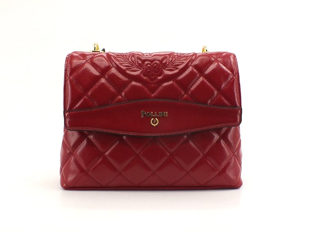 POLLINI Borsa Flap Trapuntata Lux Amaranto Rosso SC4511PP0DSJ0511 - Sandrini Calzature e Abbigliamento