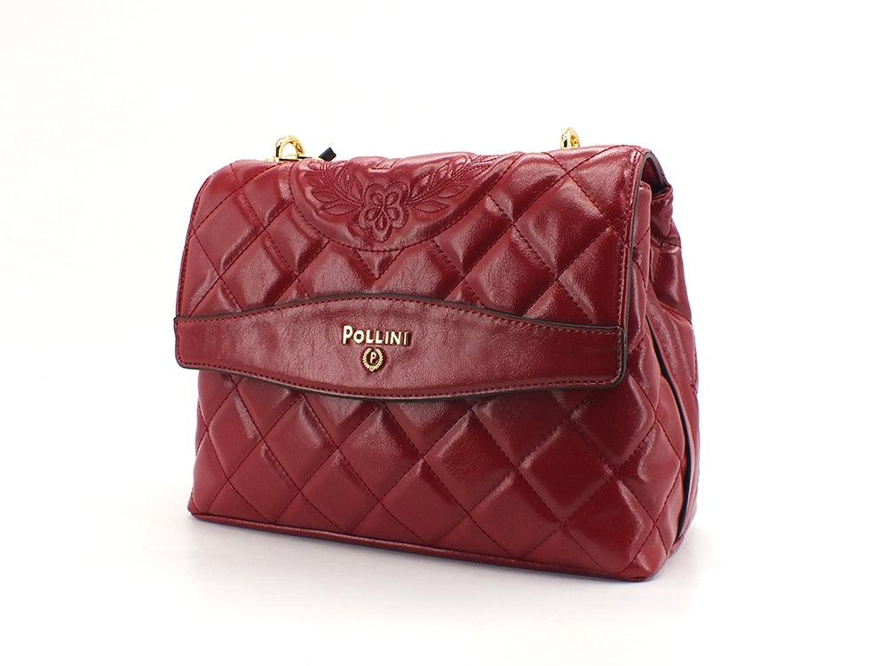 POLLINI Borsa Flap Trapuntata Lux Amaranto Rosso SC4511PP0DSJ0511 - Sandrini Calzature e Abbigliamento