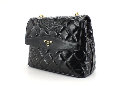 POLLINI Borsa Flap Trapuntata Lux Nero SC4511PP0DSJ0000 - Sandrini Calzature e Abbigliamento