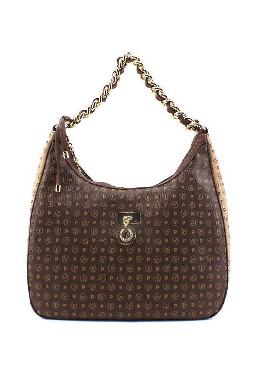 POLLINI Borsa Hobo Crema Marrone TE8519PP0HQ5330A - Sandrini Calzature e Abbigliamento