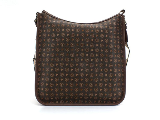 POLLINI Borsa Hobo Loghi Manici Tex Marrone Crema TE8454PP0BQ5330A - Sandrini Calzature e Abbigliamento