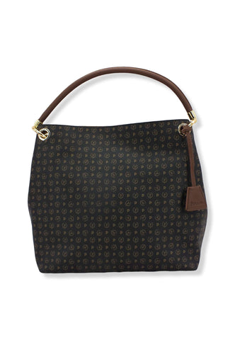 POLLINI Borsa Hobo Loghi Nero Marrone TE8409PP02DQ1100D - Sandrini Calzature e Abbigliamento