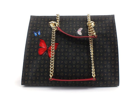 POLLINI Borsa Loghi Butterfly Shopper Nero Multi TE8472PP0DQ4600A - Sandrini Calzature e Abbigliamento