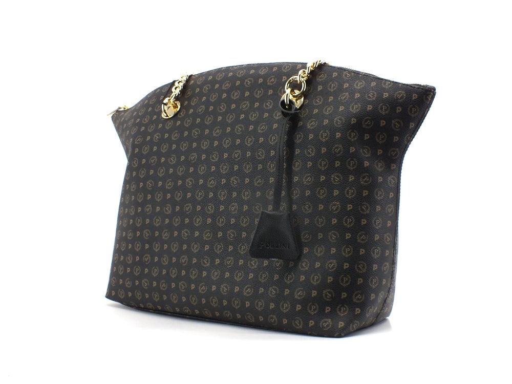 POLLINI Borsa Loghi Tracolla Nero TE8408PP02Q1100A - Sandrini Calzature e Abbigliamento
