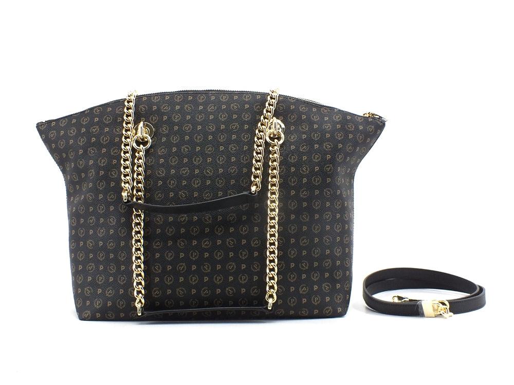 POLLINI Borsa Loghi Tracolla Nero TE8408PP02Q1100A - Sandrini Calzature e Abbigliamento