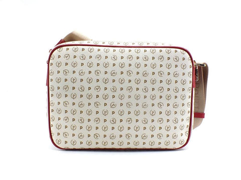 POLLINI Borsa Messenger Triple Zip Avorio Rosso TE8402PP02Q1110B - Sandrini Calzature e Abbigliamento