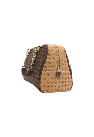 POLLINI Borsa Satchel Marrone Crema TE8491PP0FQ5330A - Sandrini Calzature e Abbigliamento