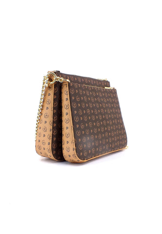 POLLINI Borsa Shoulder Con Pochette Crema Marrone TE8469PP0DQ5330A - Sandrini Calzature e Abbigliamento