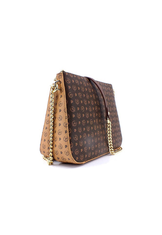 POLLINI Borsa Shoulder Con Pochette Crema Marrone TE8469PP0DQ5330A - Sandrini Calzature e Abbigliamento