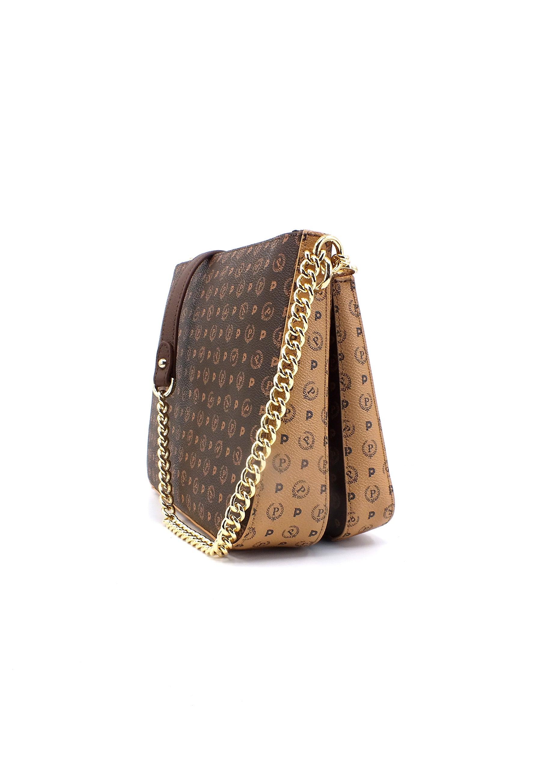POLLINI Borsa Shoulder Con Pochette Crema Marrone TE8469PP0DQ5330A - Sandrini Calzature e Abbigliamento