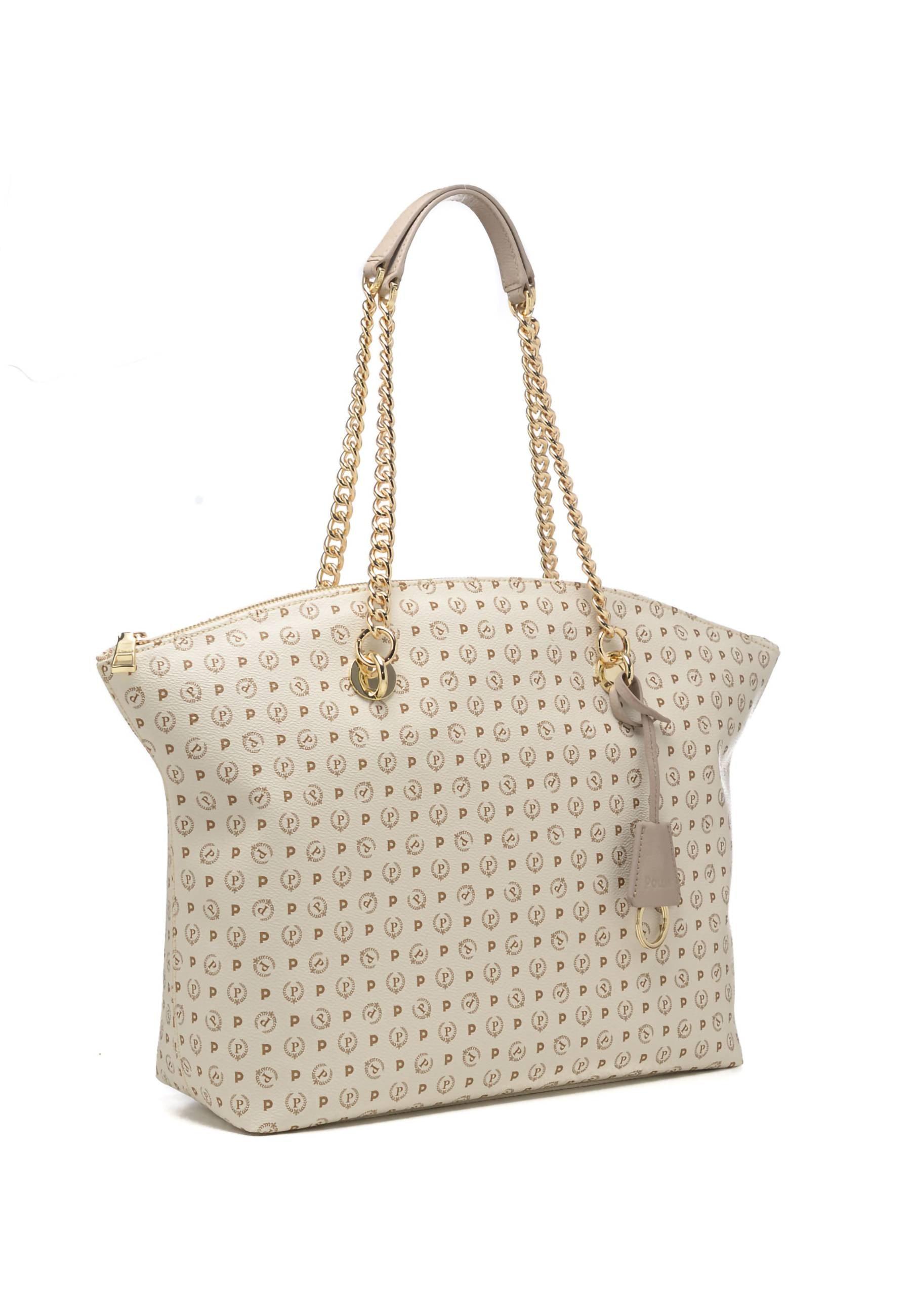POLLINI Borsa Tote Avorio Ghiaccio TE8408PP02Q1110A - Sandrini Calzature e Abbigliamento