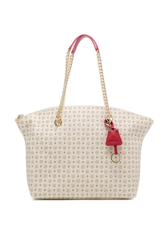 POLLINI Borsa Tote Avorio Rosso TE8408PP02Q1110B - Sandrini Calzature e Abbigliamento