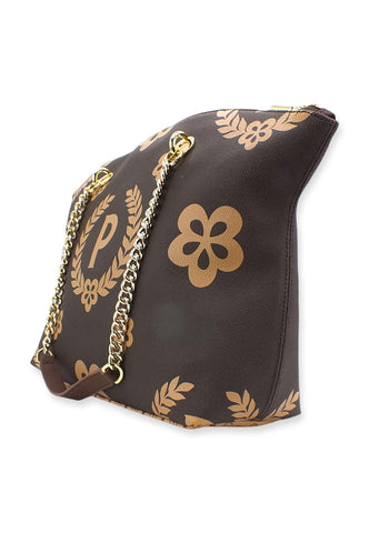 POLLINI Borsa Tote Big Cream Marrone TE8408PP02Q1E11A - Sandrini Calzature e Abbigliamento