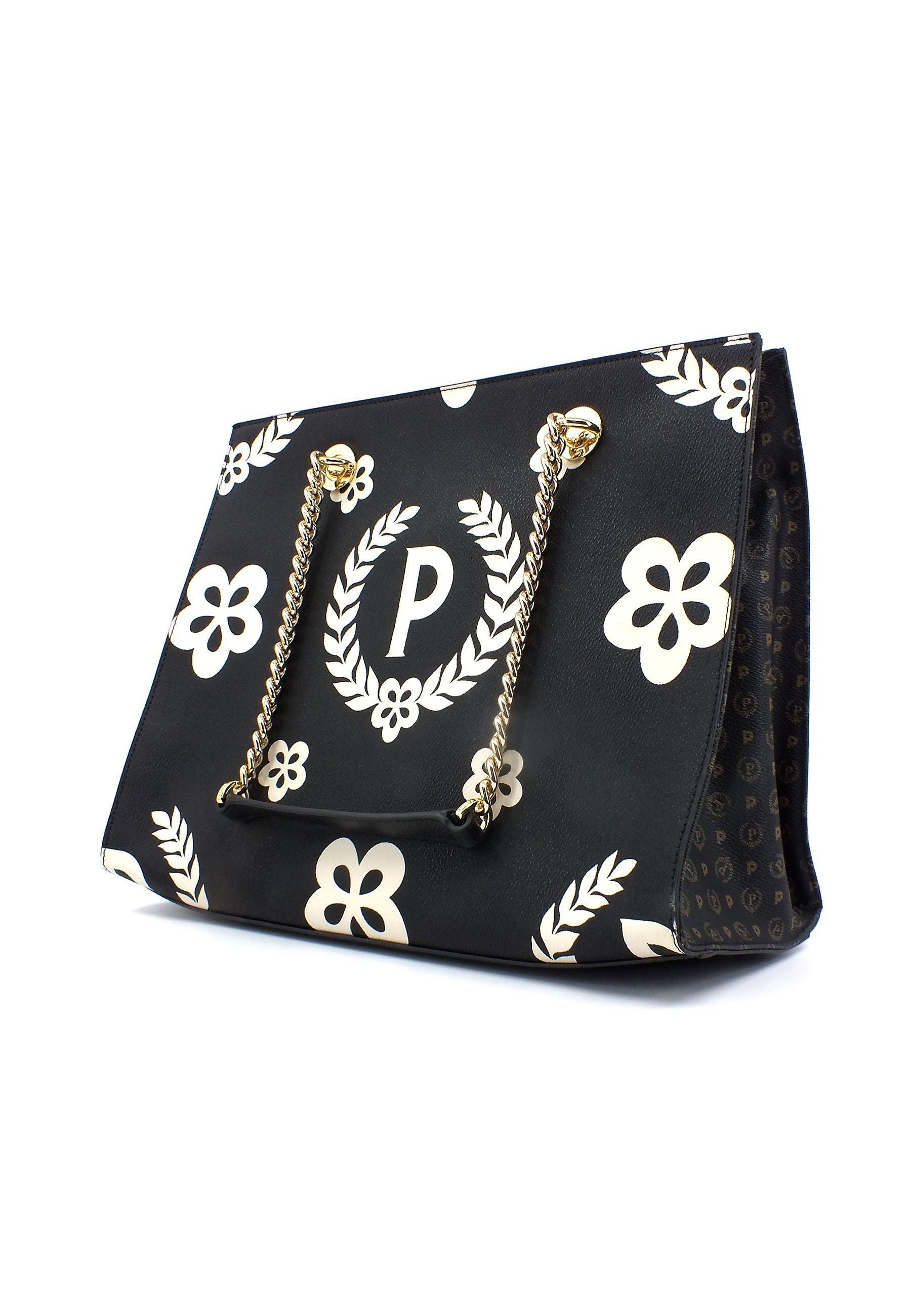 POLLINI Borsa Tote Big Nero TE8472PP0DQ1E00A - Sandrini Calzature e Abbigliamento