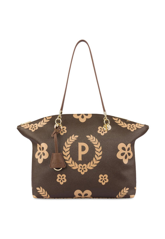 POLLINI Borsa Tote Crema Marrone TE8408PP02Q1E11A - Sandrini Calzature e Abbigliamento