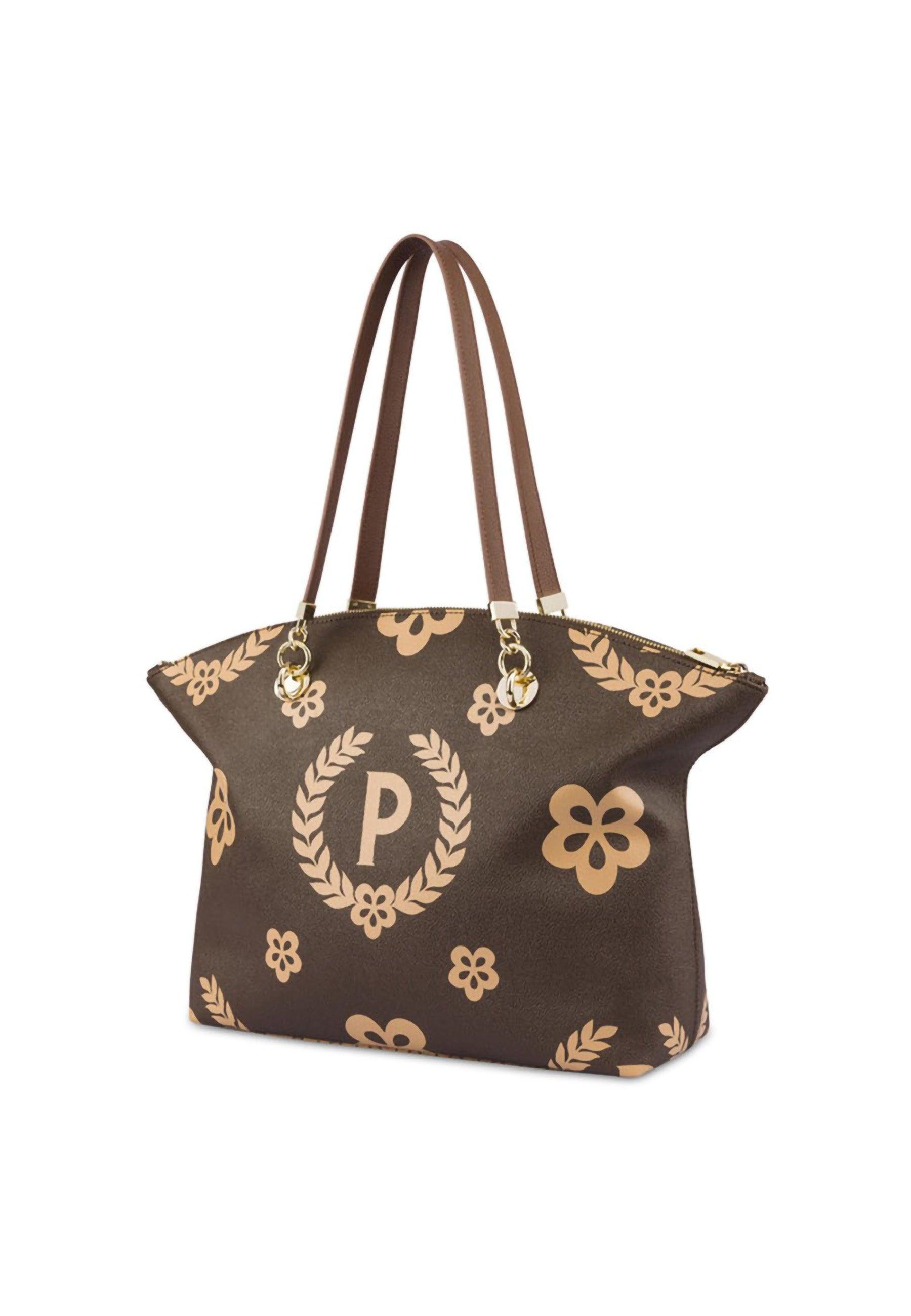 POLLINI Borsa Tote Crema Marrone TE8408PP02Q1E11A - Sandrini Calzature e Abbigliamento
