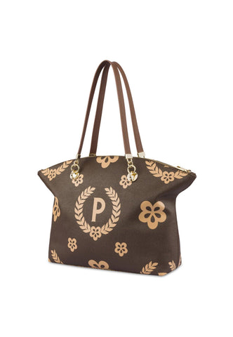 POLLINI Borsa Tote Crema Marrone TE8408PP02Q1E11A - Sandrini Calzature e Abbigliamento