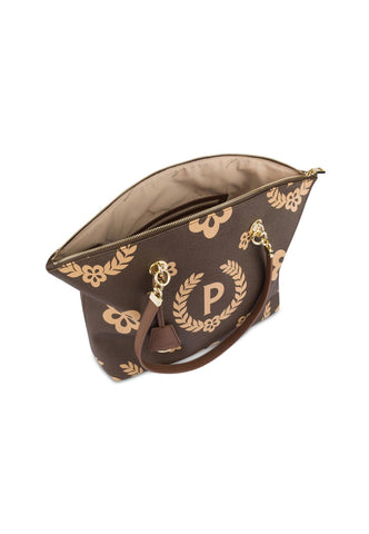 POLLINI Borsa Tote Crema Marrone TE8408PP02Q1E11A - Sandrini Calzature e Abbigliamento