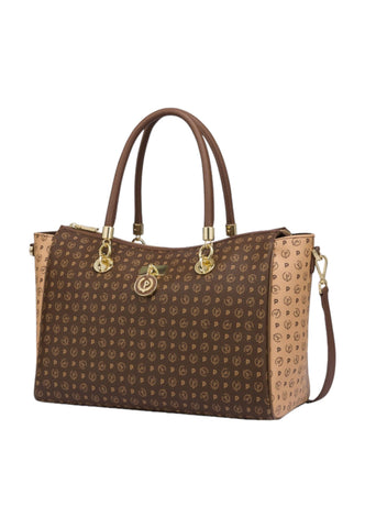 POLLINI Borsa Tote Donna Marrone Crema TE8518PP0HQ5330 - Sandrini Calzature e Abbigliamento