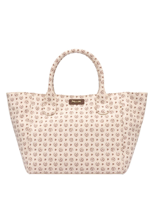 POLLINI Borsa Tote Large Donna Avorio Marrone TE8480PP0EQ6D11D - Sandrini Calzature e Abbigliamento