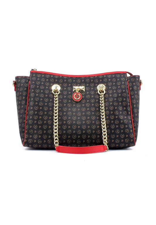 POLLINI Borsa Tote Large Nero Rosso TE8518PP0HQ1100B - Sandrini Calzature e Abbigliamento